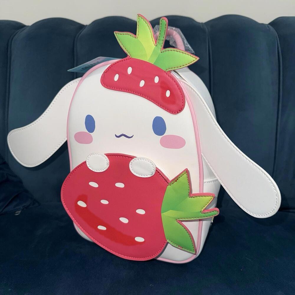 NWT Her Universe Sanrio Cinnamoroll Strawberry Mini Backpack Adjust Shoulder - Picture 3 of 9